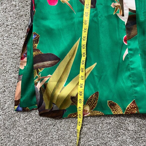 Chicos Tropical Emerald Floral Kimono Wrap L/XL Polyester Womens Lightweight Cov - Picture 11 of 13